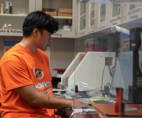 Entrepreneurship & Technology Design student at computer